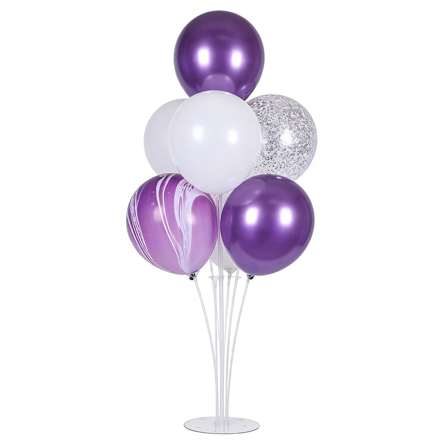 SZCQ 5 Sets Balloon Stand Holder Kit for Table Sticks With Suction Cups Balloon Centerpiece Stand Kits Tabletop Reusable Clear Balloon Stand