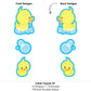 Big Dot of Happiness Ducky Duck - Baby Shower or Birthday Party Centerpiece Sticks - Table Toppers - Set of 15