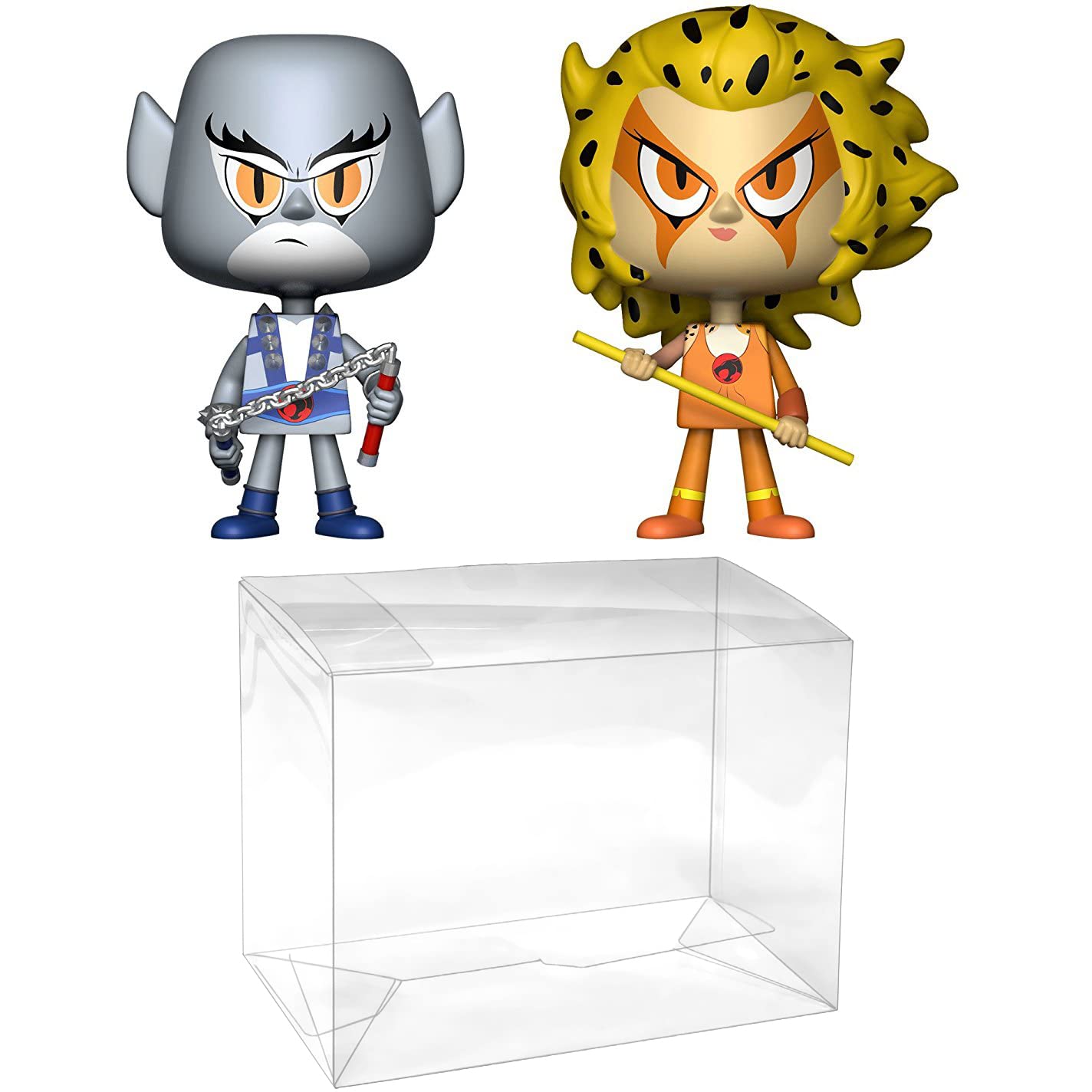 Funko Panthro & Cheetara: Vynl. Vinyl Figurine Bundle with 1 Compatible Protector (24566 - B)