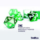 FanRoll 16mm Metal Polyhedral DND Dice Set: Green, Role Playing Game Dice for Dungeons and Dragons
