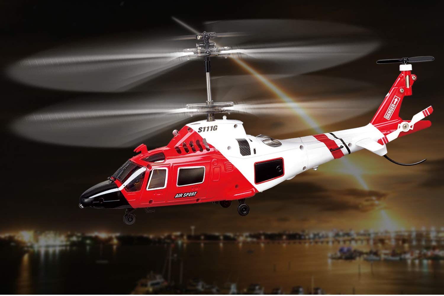 POCO DIVO Coast Guard Rescue Helicopter RC Flight Infrared 3CH Gyro Marine Aircraft Model S111G