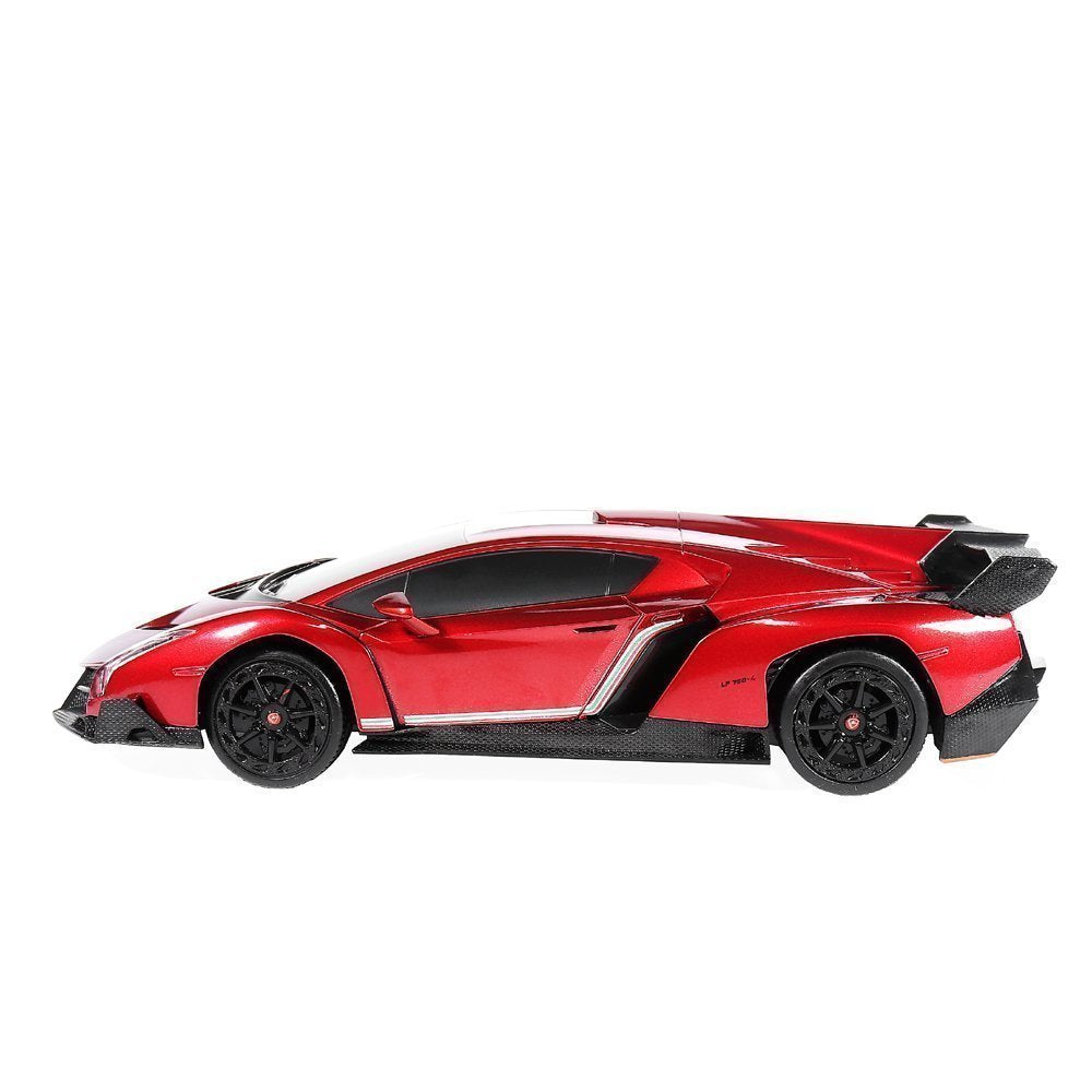 RW 1/24 Scale Lamborghini Veneno Car Radio Remote Control Sport Racing Car RC,Red