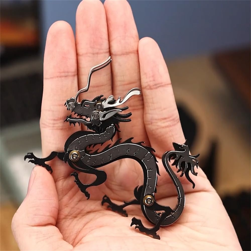 Mokrdomain Zodiac Dragon 3D Metal Puzzle, Golden, 51 Pieces