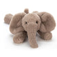 Jellycat Smudge Elephant Stuffed Animal, Medium 9.5 inches - Elephant Plush Toy - Classic Children's Gift
