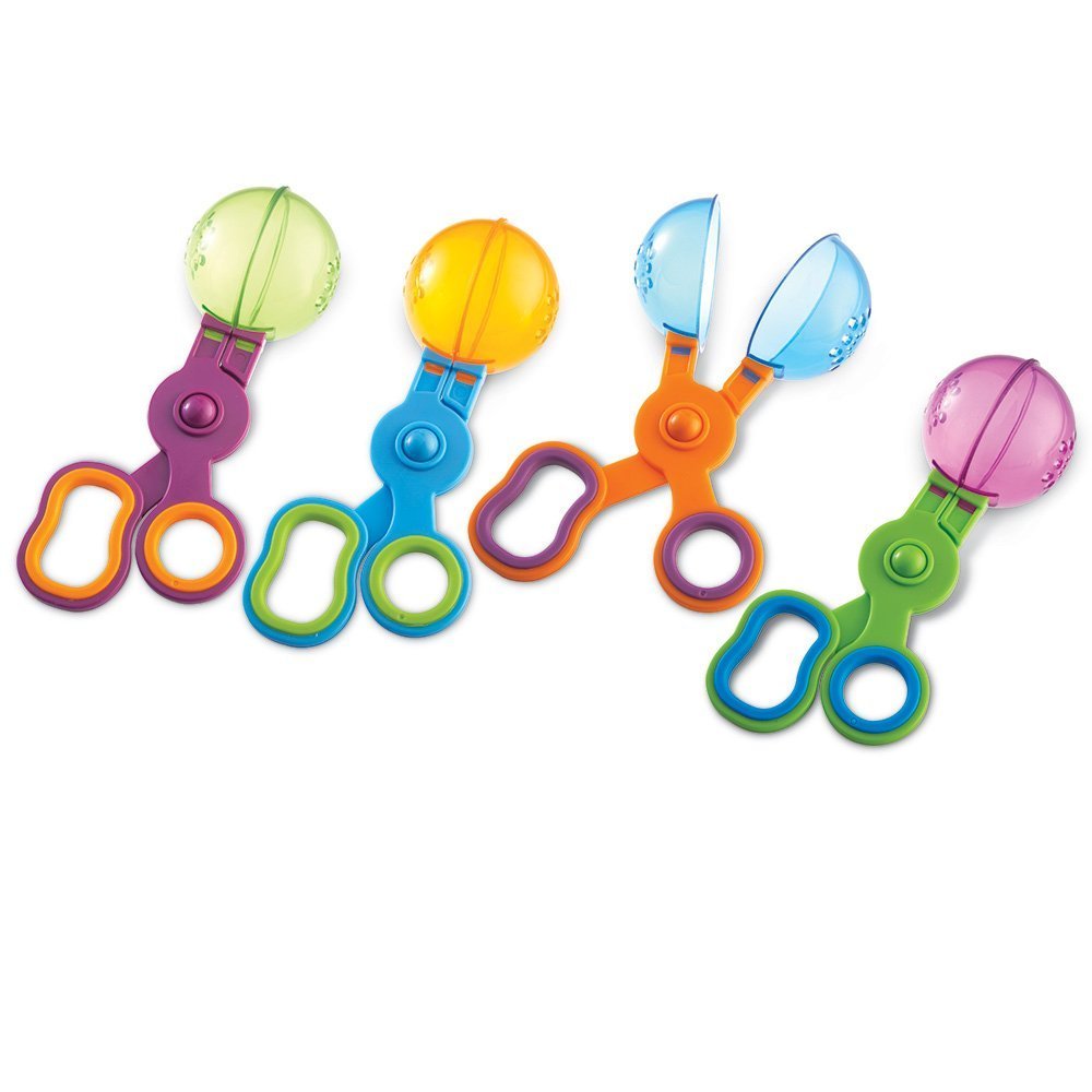 Learning Resources Handy Scoopers - Sensory Bin Sand Toys, Fine Motor, Montessori Kids, Plastic Tweezers, Homeschool Preschool Supplies, Gifts