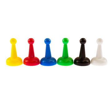 Super Z Outlet Assorted 1" Inch Multi-Color Pawns Pieces for Board Games, Component, Tabletop Markers, Arts & Crafts - Pack of 24