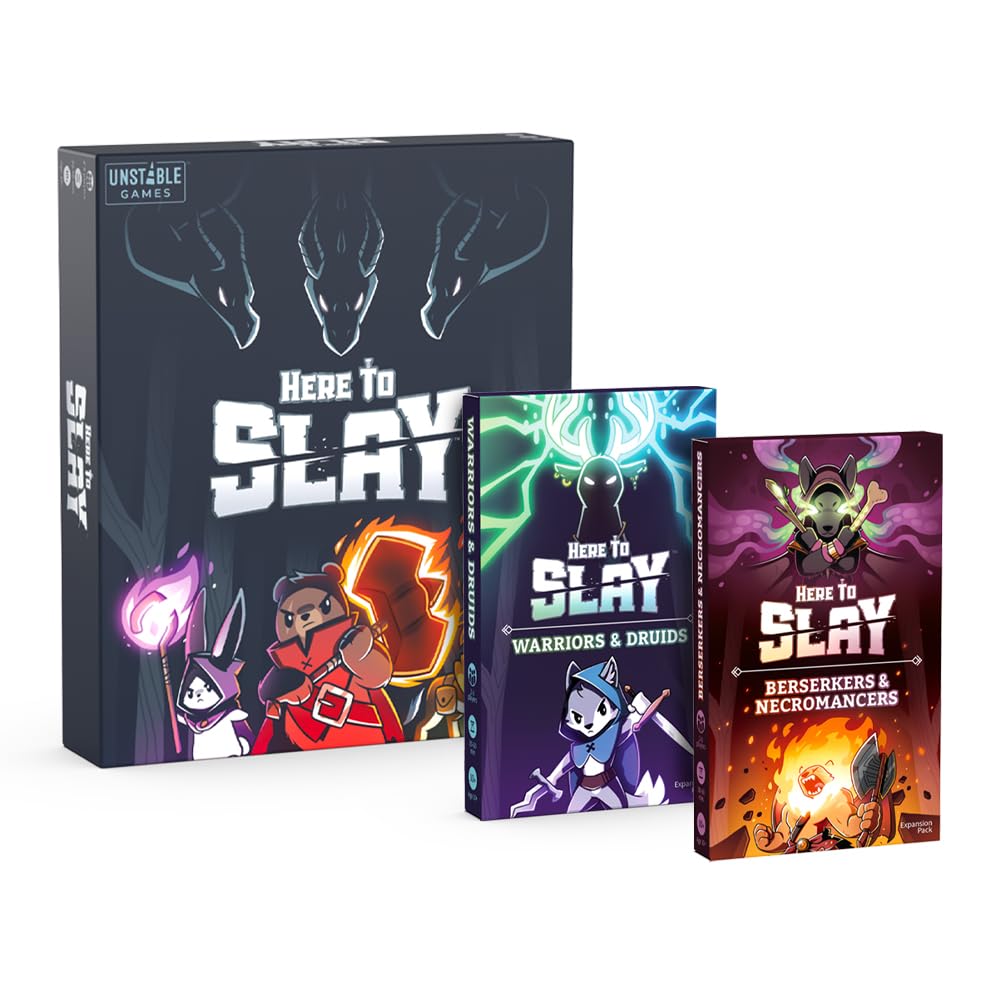 Unstable Games Here to Slay Card Game - Fantasy Adventure Strategy Game for 2-6 Players, Ages 10 and Up - Family Game Night Card Game from