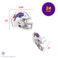 DecoPac NFL Buffalo Bills Helmet Rings, 24 Football Cupcake Decorations, Officially Licensed, Football Rings, Food Safe Cake Toppers - 24 Pack