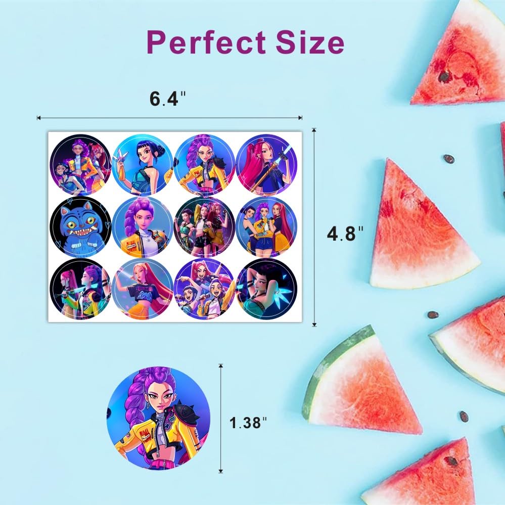 120pcs Demon Movie Hunters Stickers for Kids Birthday Party Supplies for Demon Movie Hunters Birthday Decorations -10 Sheets