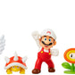 Nintendo Super Mario Lava Castle 2.5" Figure Diorama Play Set, Includes: Fire Mario, Spiny, & para Goomba, Mechanical Spinning Fireballs, Block & Fire