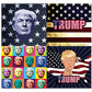 Creanoso Trump President Collectors Stickers (10-Sheet) Total 120 pcs (10 x 12pcs) Waterproof Self-Adhesive Decals for Laptops, Water Bottles