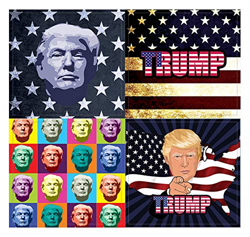 Creanoso Trump President Collectors Stickers (10-Sheet) Total 120 pcs (10 x 12pcs) Waterproof Self-Adhesive Decals for Laptops, Water Bottles