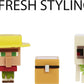 Minecraft Mob Head Minis Villager Guarding Iron Golem Pack with 2 Action Figures & Accessories, Incudes Authentic Pixelated Video-Game Characters