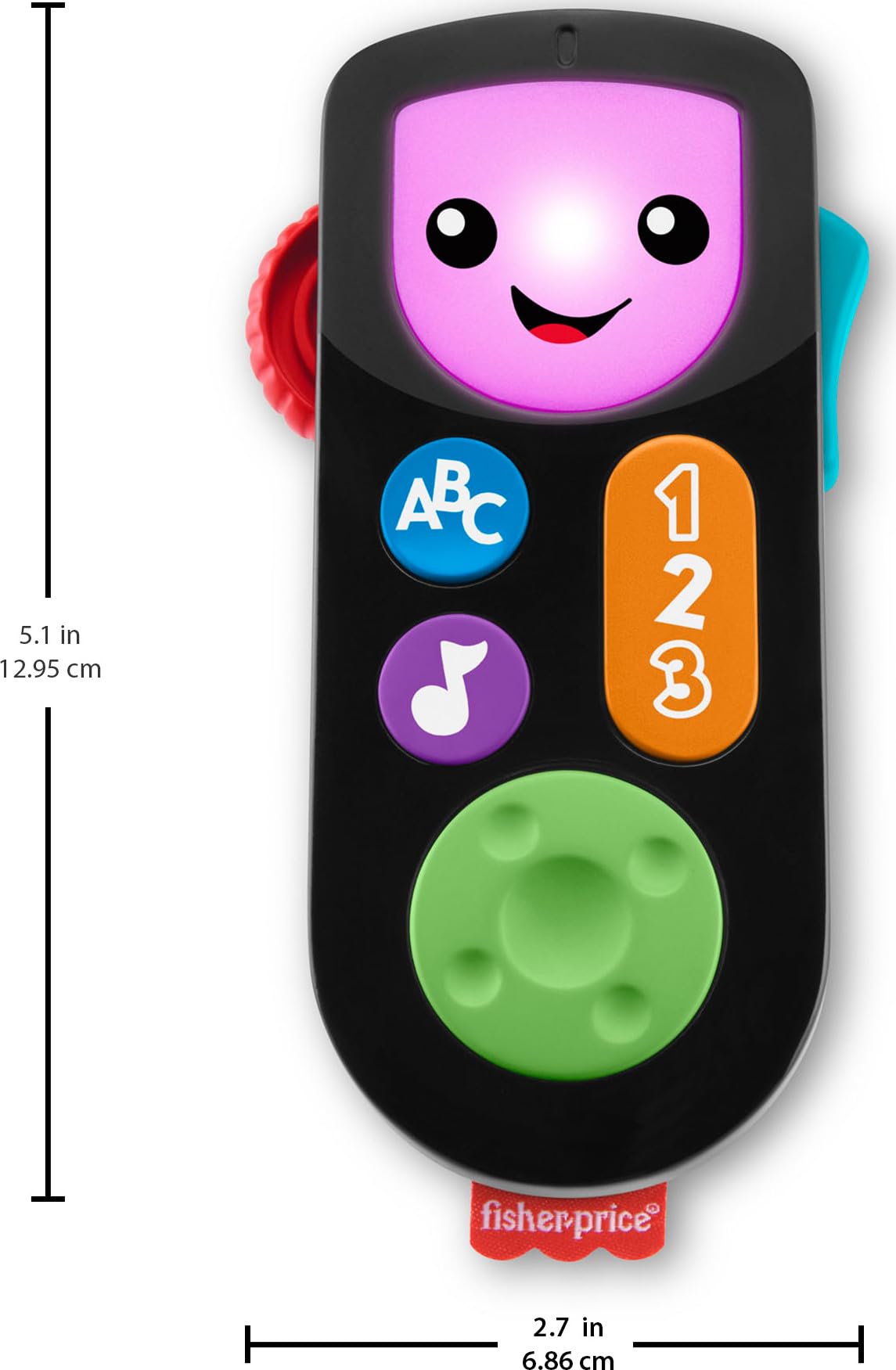 Fisher-Price Baby & Toddler Toy Laugh & Learn Remote, Pretend Streaming TV Control Musical Learning Activity for Infants Ages 6+ Months