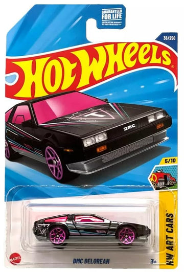 Hot Wheels DMC Delorean, HW Art Cars Series 5/10, 1:64 Scale Diecast Car