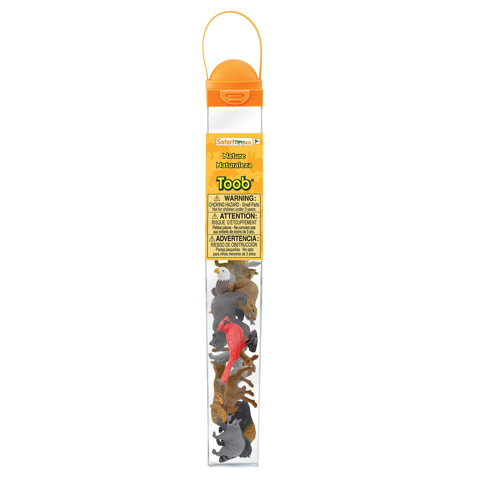 Safari Ltd Nature TOOB - 12 Mini Figurines with Rabbit, Beaver, Doe, Gray Wolf, Fox, Black Bear, Moose, Mountain Lion, Bald Eagle, and More
