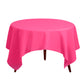 Gee Di Moda Square Tablecloth - 52 x 52 Inch Fuchsia Table Cloth for Small Square or Round Tables - Heavy Duty Washable Fabric - for Buffet Table