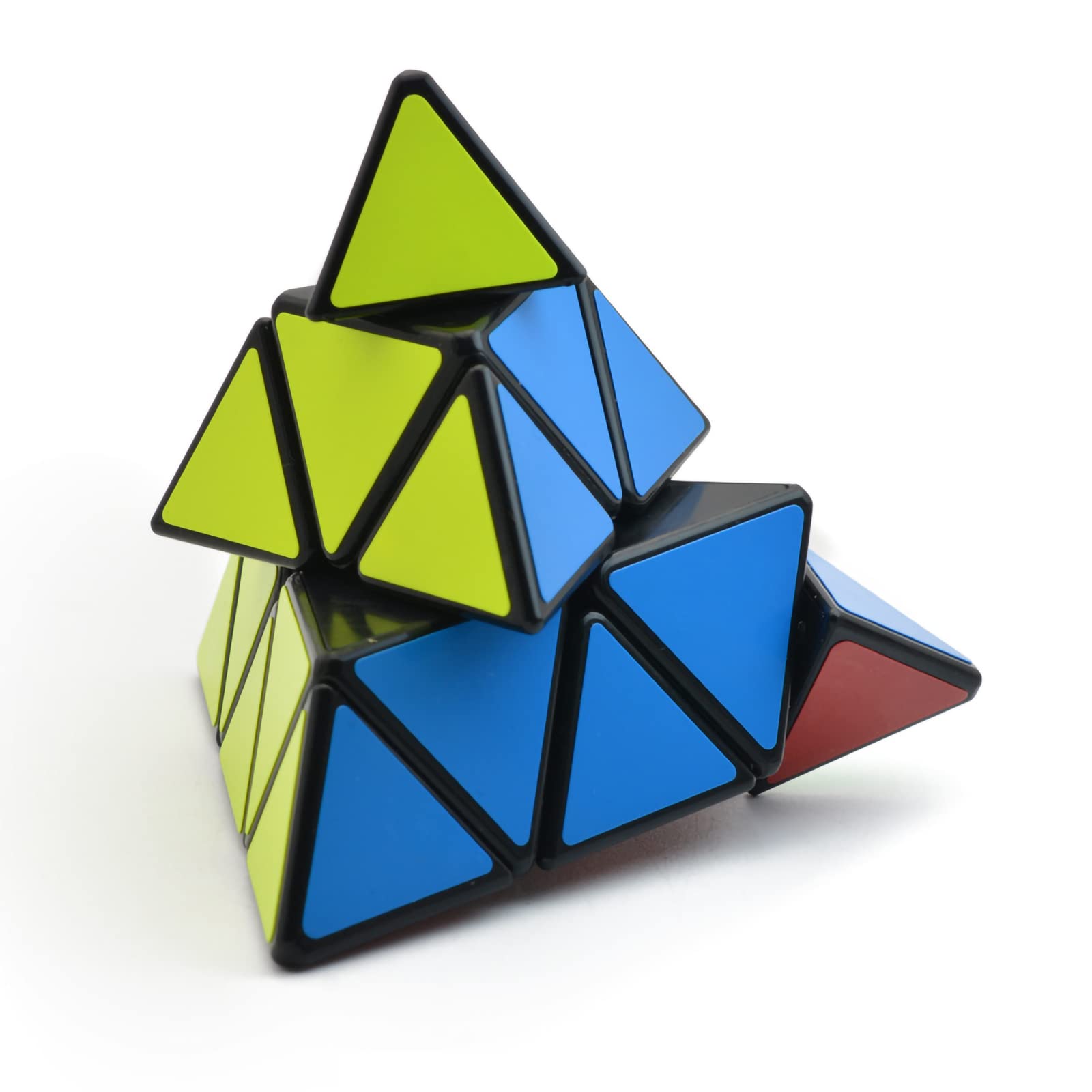 3X3 Pyramid Speed Cube YJ Toys 3X3X3 Speed Cube Triangle Puzzle Magic Cube Puzzle Black Toy for Kids and Adults