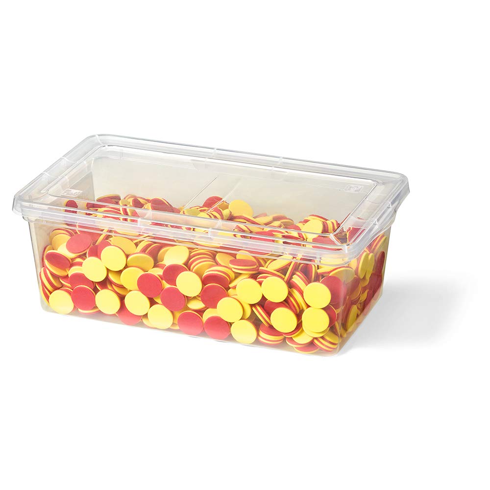 hand2mind Foam Two Color Counters Classroom Kit, Red and Yellow Chips, Double Sided Counters for Kids Math, Quiet Math Manipulatives, Elementary
