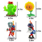 JHESAO 8 PCS Plants and Zombies Toys Action Figures Zombies PVZ Toys Set 1 2 Series Great Gifts for Kids and Fans,Birthday and Christmas Party