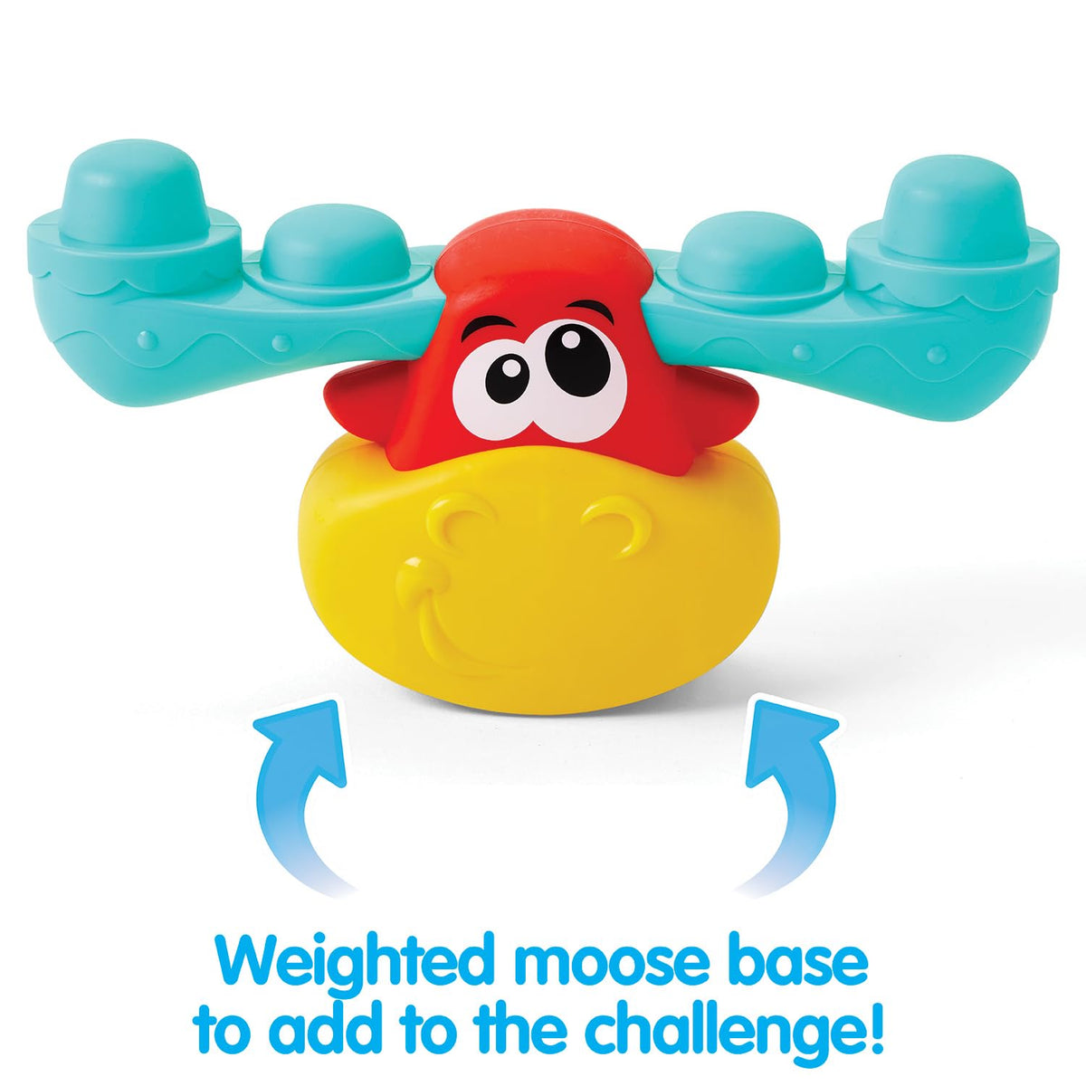 Kidoozie Wobbly Stacking Moose - Fun & Skillfull Stacking Toy for Ages 12 Months+ Build High, Giggle More! Helps to Develop Hand-Eye Coordination