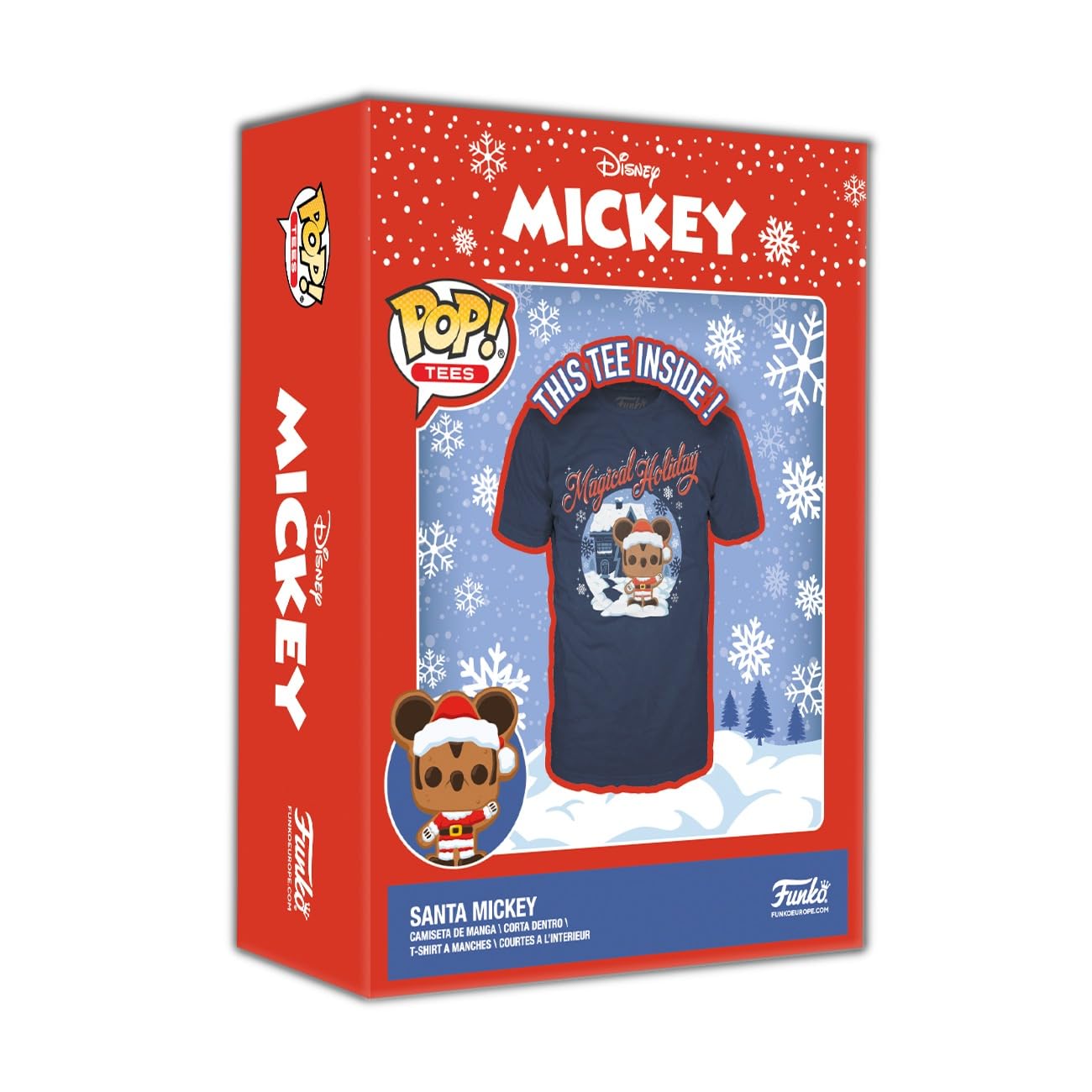 Funko Pop! Boxed Tee: Disney Holiday - Santa Mickey - L