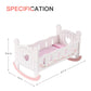 ROBUD Wooden Baby Doll Crib, Baby Doll Bed Toys, Fits Up to 18 Inch Doll Accessories, White