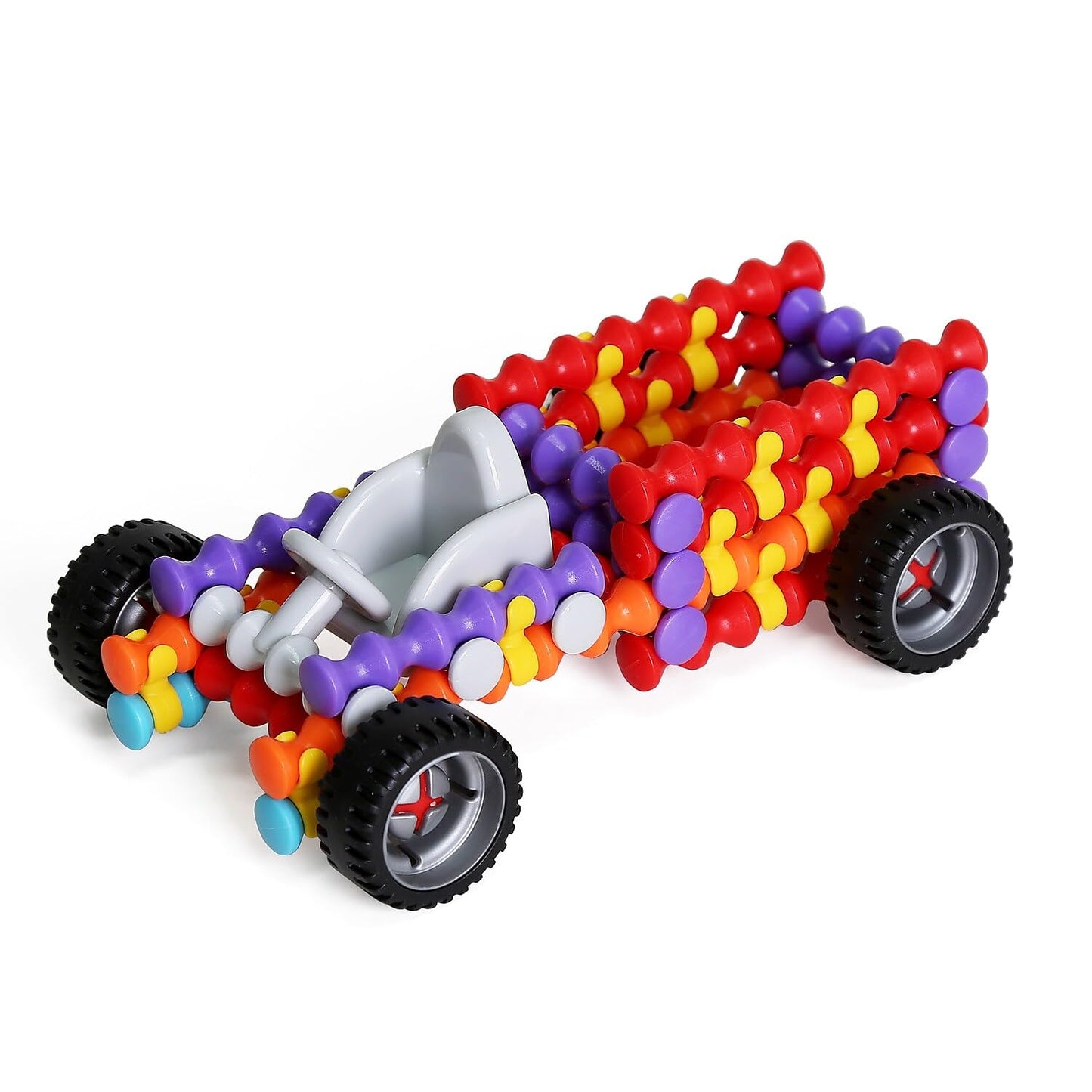 POPULAR PLAYTHINGS Clipstix Building Sticks Kit for Kids, Construction Stem Building Gift for Boys & Girls, Playstix - Deluxe 150 Piece