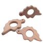 5pcs Lovely Cartoon Wood Pendant Pure Natural Animal Shape Beech Wooden Handmade Cut Pattern DIY Beading Necklace Pendant (Dinosaur)