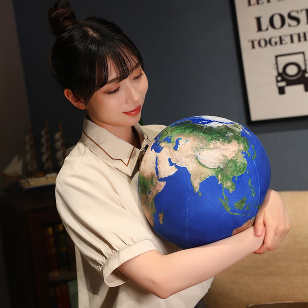 XIYUAN 10.6inch Simulation Space Series 3D Earth, Sun, Planet, Lunar Pillow Plush Toys Soft Durable Ball Toy,for Kids Teens AdultsTeachers and Parents