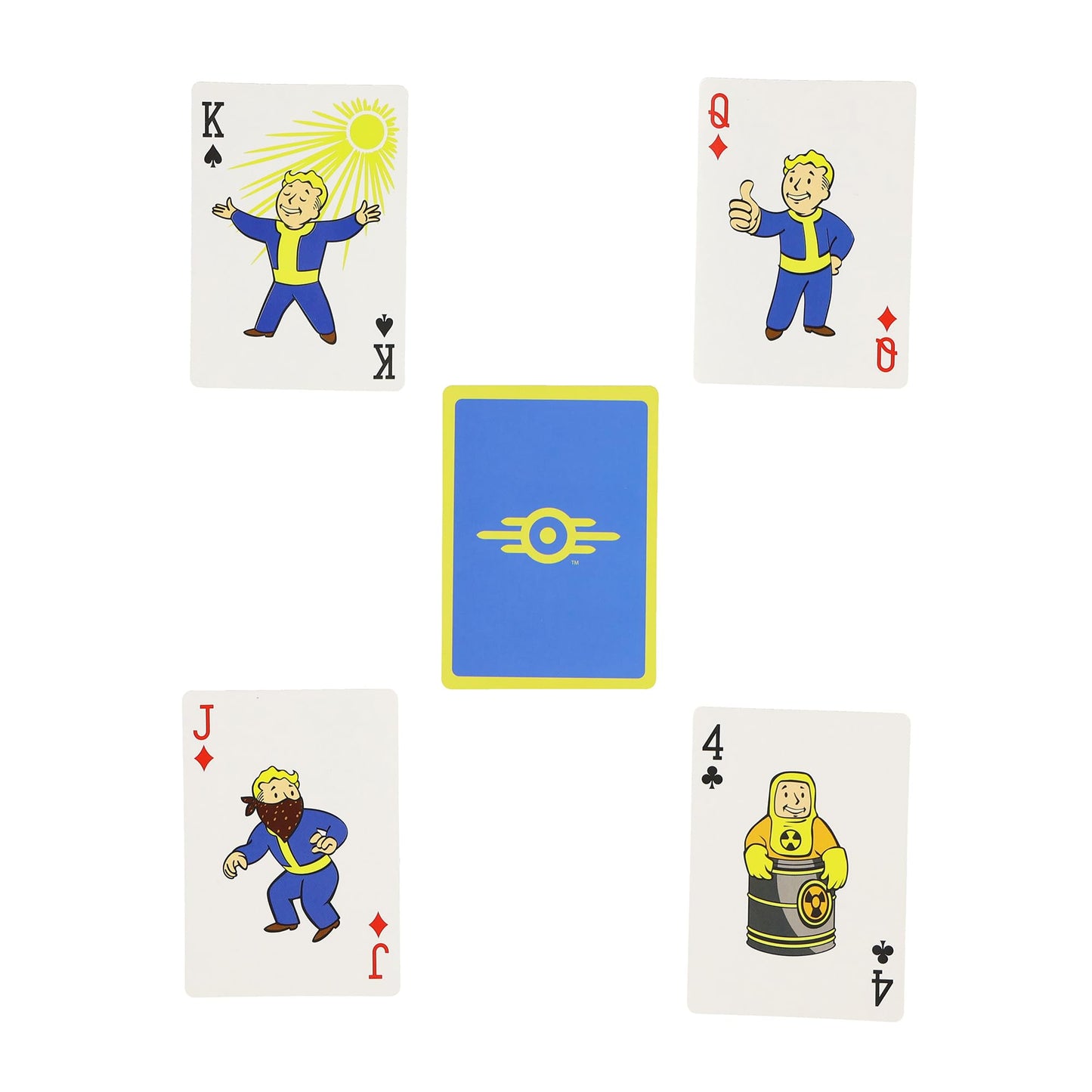 JUST FUNKY Fallout Vault Boy Playing Cards Vault-Tec Corporation Design 52 Count Deck