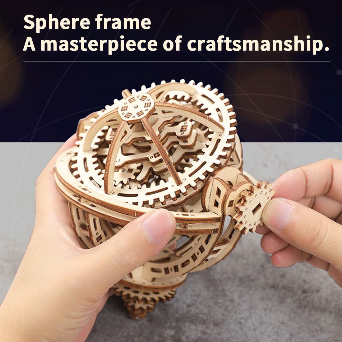 StrucToys Wooden Tourbillon Timer Model Kit, 3D Wooden Puzzle for Adult, 218Pcs Assemble Model Kit