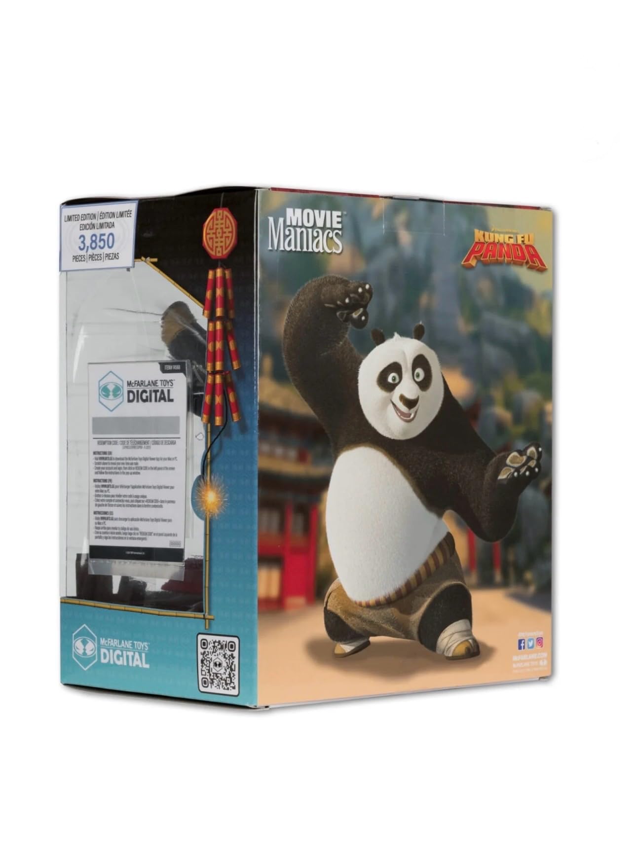 Po (Movie Maniacs: Kung Fu Panda) 6" Posed Figure with McFarlane Toys Digital Collectible (PRE-ORDER ships April)