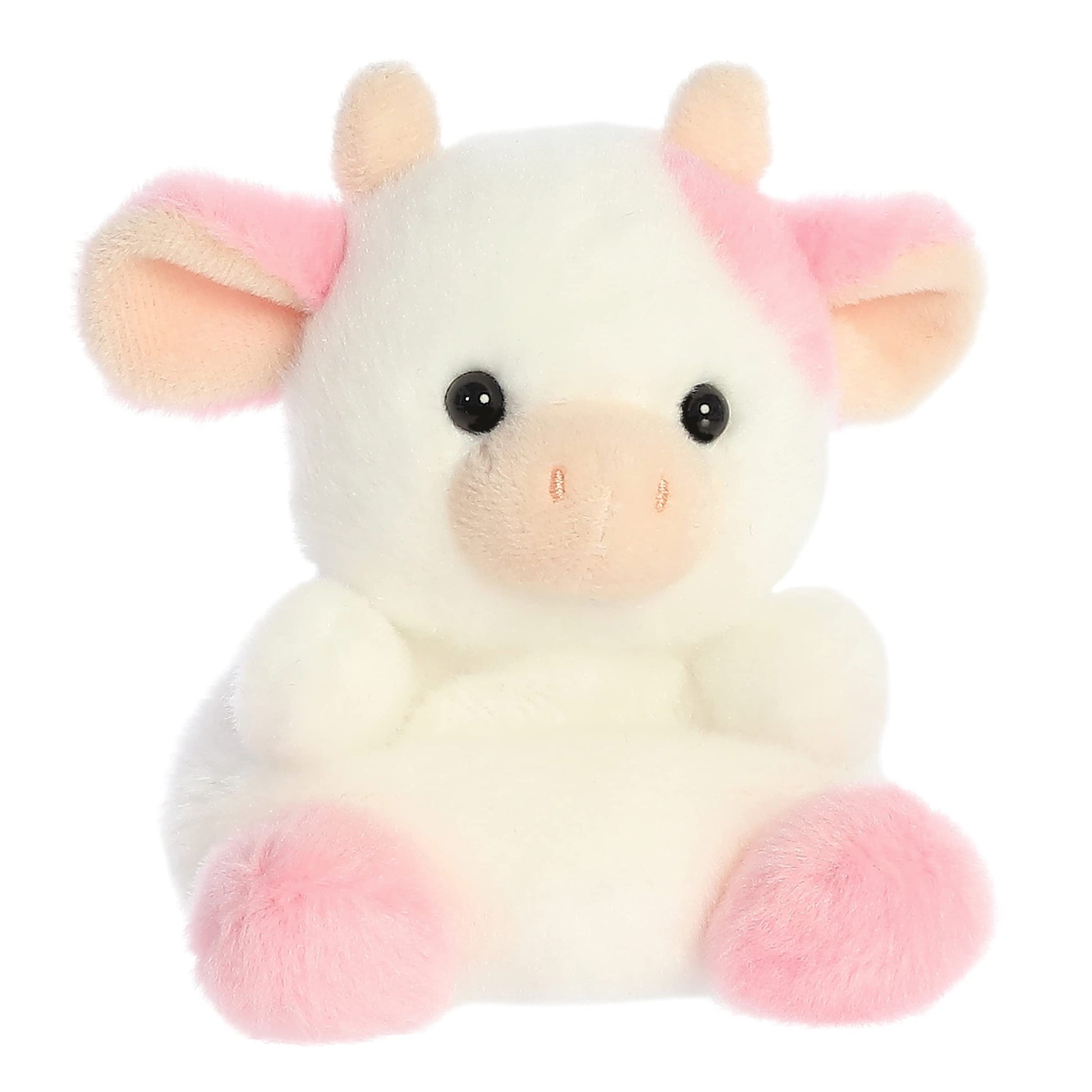 Aurora® Adorable Palm Pals™ Belle Strawberry Cow™ Stuffed Animal - Fun Collectible Plush for Kids and Adult Collectors - Perfect for Decorating Rooms