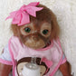 Wamdoll 20 inches 50CM Realistic Reborn Monkey Baby Dolls Weighted Body Very Soft Silicone Vinyl Lifelike Collectible Flexible Doll Feel Real