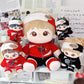 niannyyhouse Headdress Hoodie Shoes Flame Outfit 10cm~15cm 20cm 40cm Plush Doll Clothes Doll Accessories (Red 10cm~15cm)