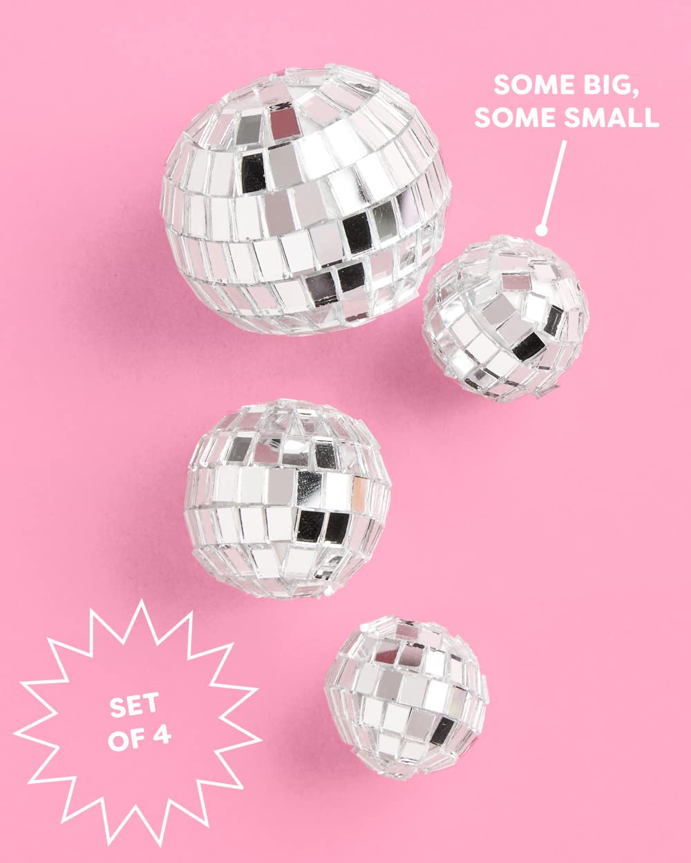 xo, Fetti Disco Ball Mini Cake Topper - 4 Pieces | Eras Birthday Supplies, Bday Cake Decoration, Last Disco Bachelorette Party