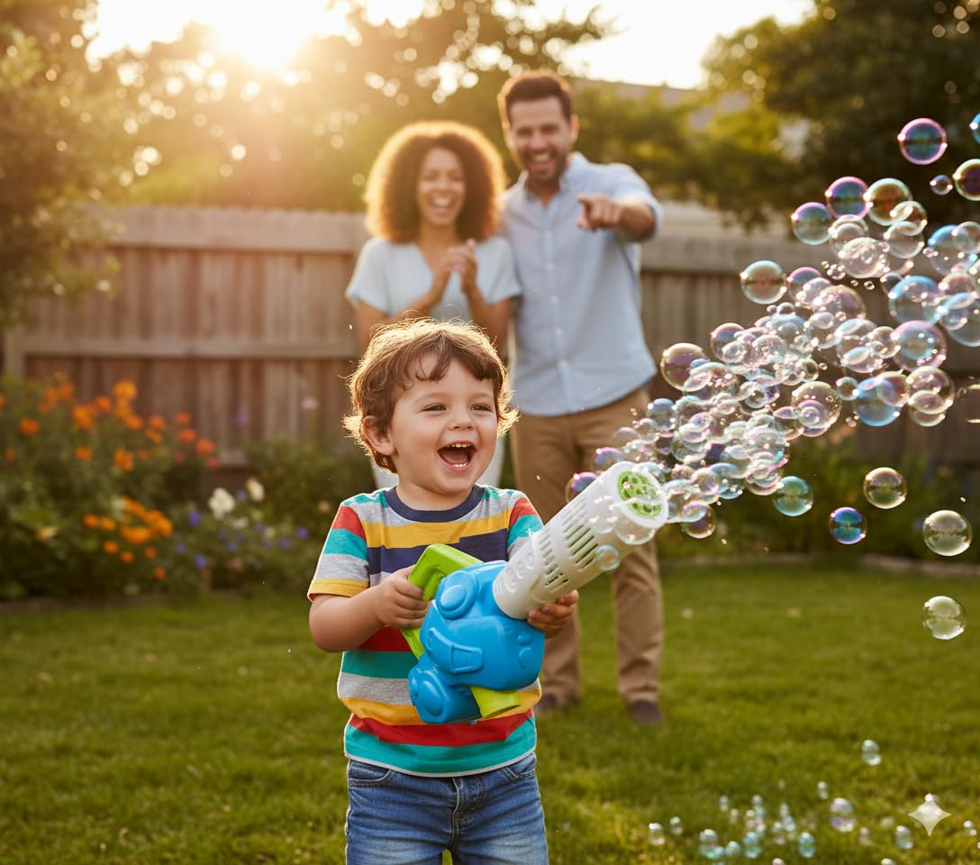 ArtCreativity Bubble Leaf Blower with 3 Refill Solutions, Outdoor Bubble Toys for Toddlers 1-3, 2 Year Old Boy Birthday Gift, Christmas Toddler Toys