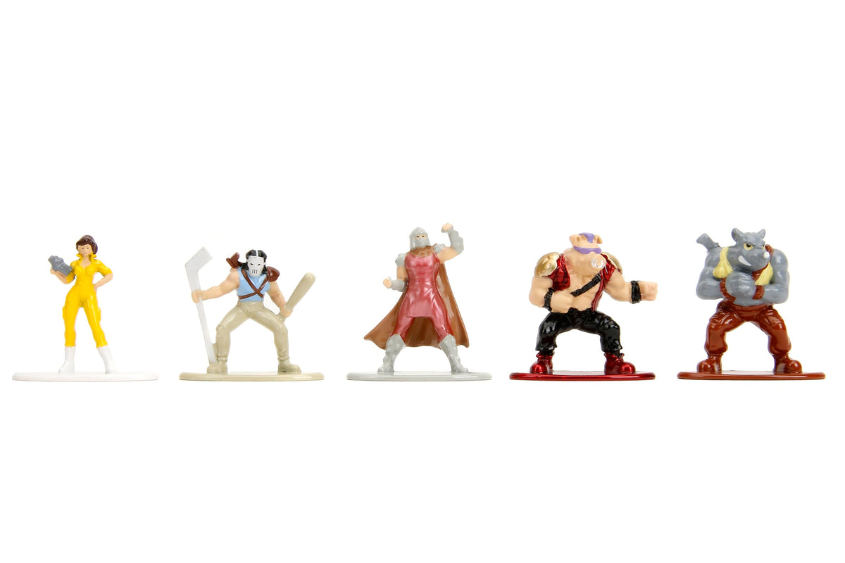 Jada TMNT 1.65" 18-Pack Wave 2 Die-Cast Figures Nano Metalfigs, Toys for Kids and Adults