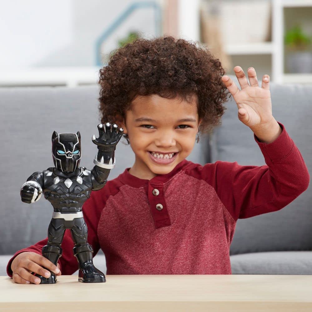 Playskool Heroes Marvel Super Hero Adventures Mega Mighties Black Panther Collectible 10" Action Figure, Toys for Kids Ages 3 & Up
