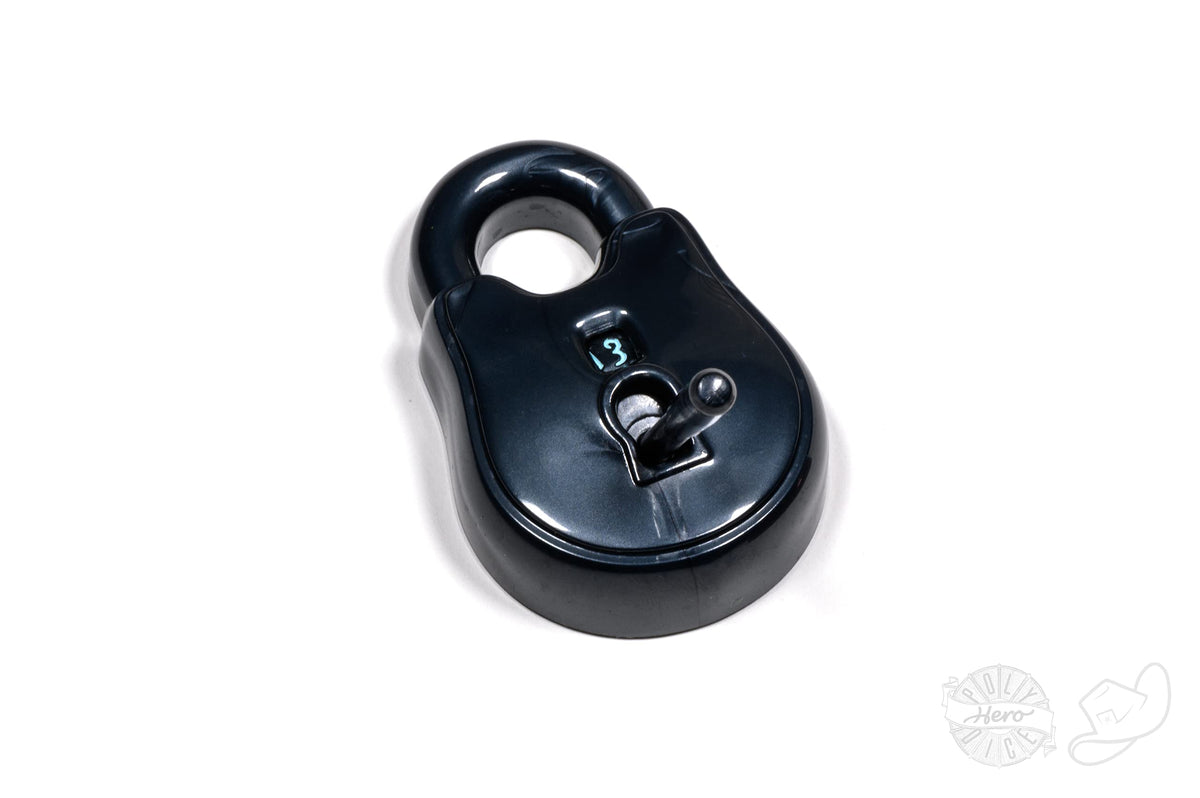 PolyHero Dice Rogue d20 Lock & Pick Set, Cold Iron, RPG Accessory.