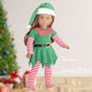 sweet dolly 18 inch Christmas Doll Clothes, 18 inch Christmas Elf Clothing Costume Santa's Little Helper Outfit for 18 inch Doll