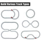 Koowants 47-Piece Train Track Set,Classic Railway Track with 30 Curved Tracks,14 Straight Tracks,2 Switch and 1 crossoverTracks-Compatible with All