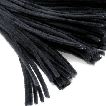 The Crafts Outlet Chenille Stems, Pipe Cleaner, 20-inch (50-cm), 25-pc, Black