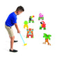 Fun Express Luau Tropical Mini Golf Set for Kids - Toddler Golf Clubs with Putting Mat Markers | Carnival Games for 3 Year Old Boy Girl Birthday Gift