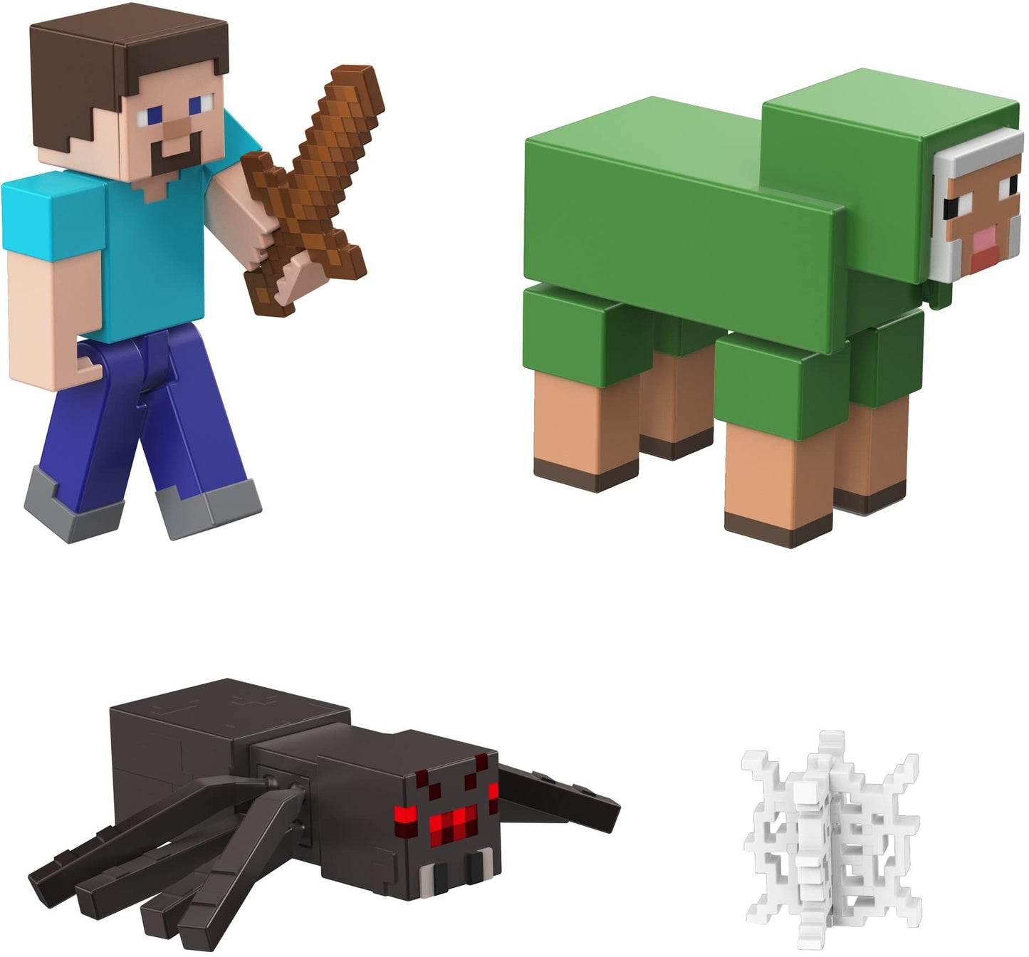 Mattel Minecraft Overworld Noob Adventure Pack Figures Accessories and Papercraft Blocks, Complete Play in a Box, Toy for Kids Ages 6 Years and Older