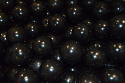 Pack of 400 Black (Pitch-Black) Jumbo 3" Heavy Duty Commercial Grade Ball Pit Balls for Business Use
