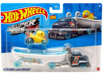 Hot Wheels Scrubba Dub Driver New for 2024 Truck and Trailer