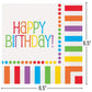 Unique Rainbow Birthday Luncheon Napkins - 16 Count, Elegant & Vibrant Design, Premium Paper Napkins For Parties & Events