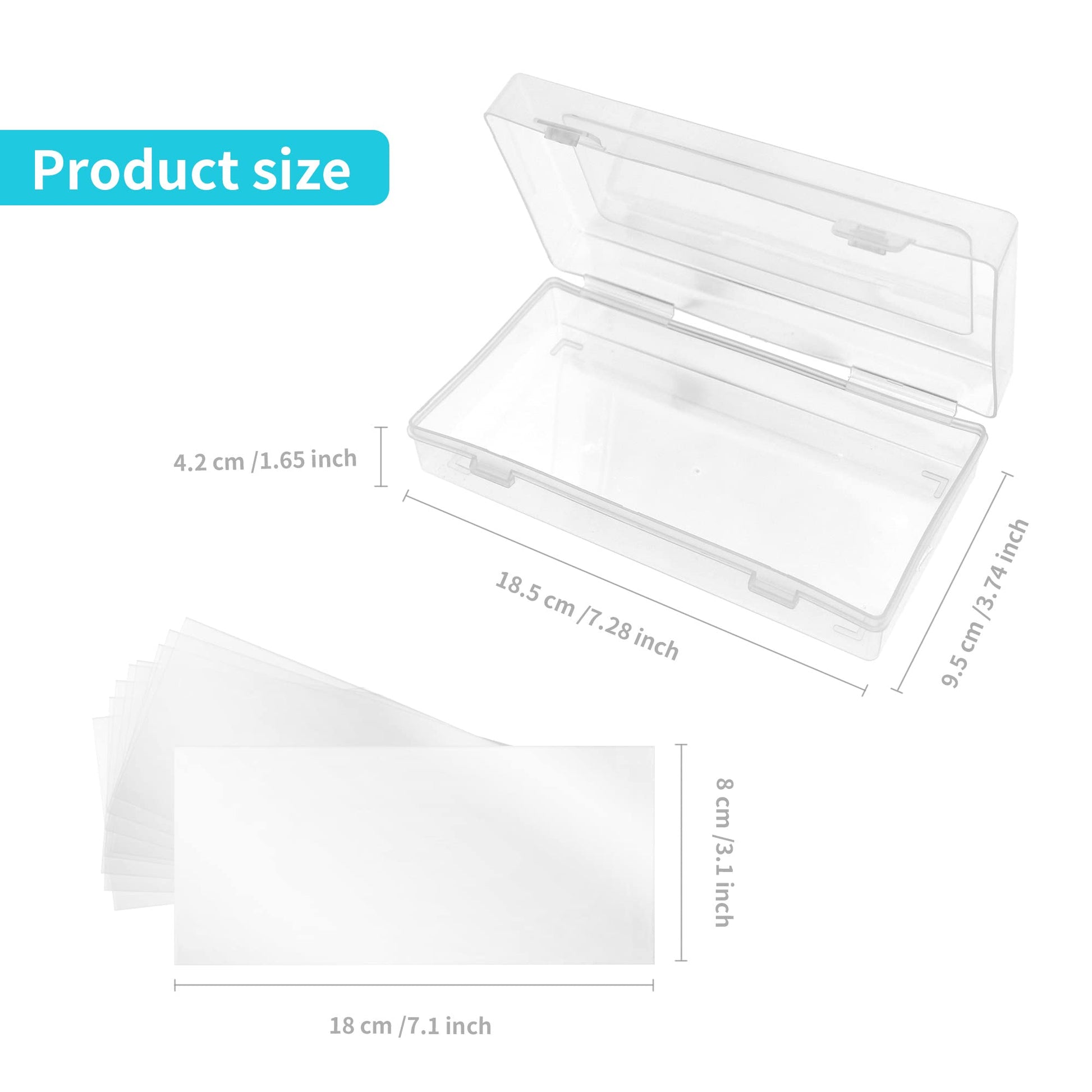 KEJJNYER 5 Pack Currency Sleeves Storage Case with 500 Pieces Dollar Bill Holder, Clear Plastic Paper Money Sleeve for Bills, Paper Currency Bill